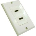 Chiptech, Inc Dba Vertical Cable Vertical Cable, 245-WP/2H/180, HDMI Decora Style Wall Plate - 2 Ports, 180 Degrees White 245-WP/2H/180